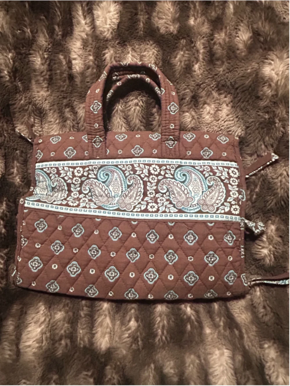 Women's Cosmetic Case One Size Brown Blue